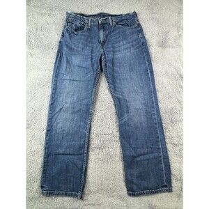 Levi's 514 Men's 34x30 (34x27) Straight Fit Medium Blue Cotton Blend Jeans